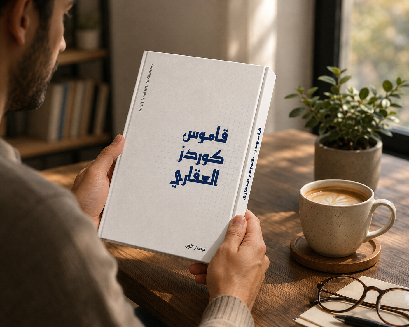 قارئ يتصفّح قاموس كوردز العقاري